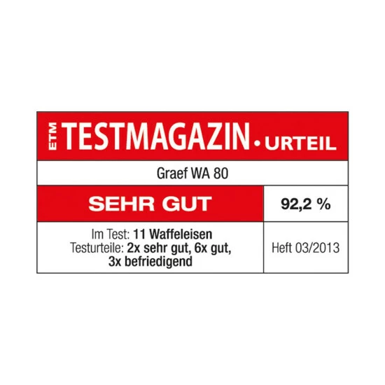 Budget 👍 Graef WA 80 Waffeleisen Silber ⭐ – Bild 13
