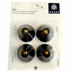 Budget ✨ Graef 0000001 Gummisaugfüße, Mit M6-Gewinde, Anthrazit (4er Pack) 🎁