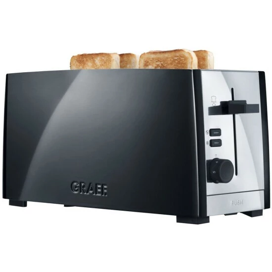 Billig 🧨 Graef TO102EU Toaster 2-fach Lang Schwarz 🧨