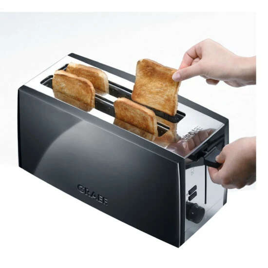 Billig 🧨 Graef TO102EU Toaster 2-fach Lang Schwarz 🧨 – Bild 5