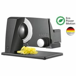 Neu 🤩 GRAEF Allesschneider SKS100 Linie110 Schwarz 343x237x252mm 485g Rund Restehalter Kunststofftablett 👏